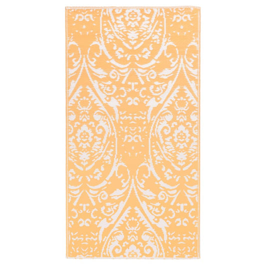 vidaXL Χαλί εξωτερικού χώρου ARAKIL πορτοκαλί και λευκό 190x290 cm PP
