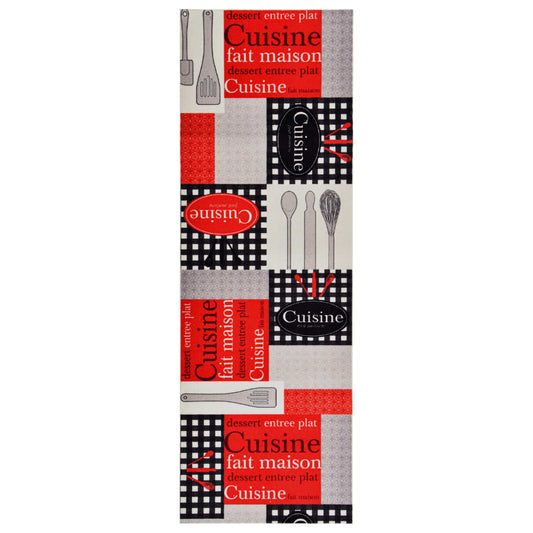 vidaXL Πατάκι Κουζίνας Σχέδιο Cuisine Πλενόμενο 45 x 150 εκ.