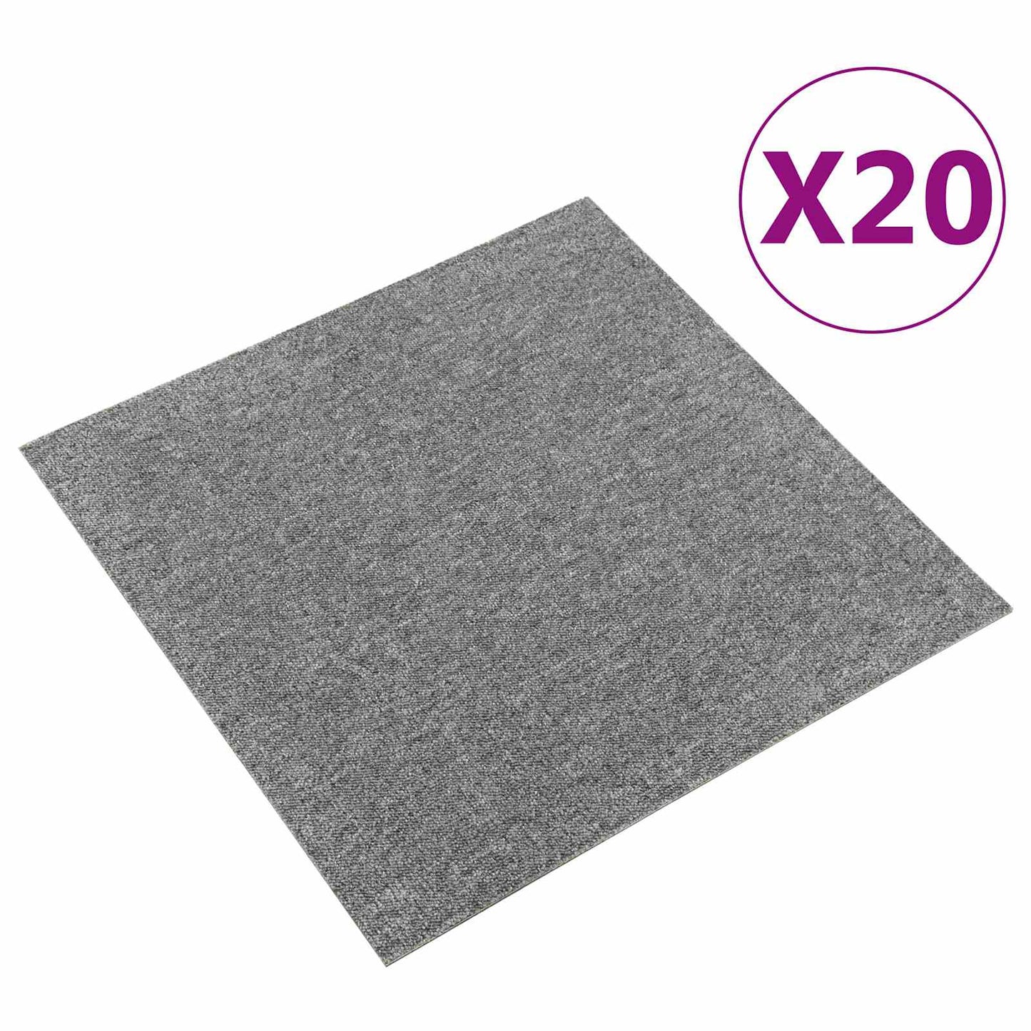 vidaXL Χαλί 20 pcs Γκρι 50 x 50 cm 100% Πολυπροπυλένιο