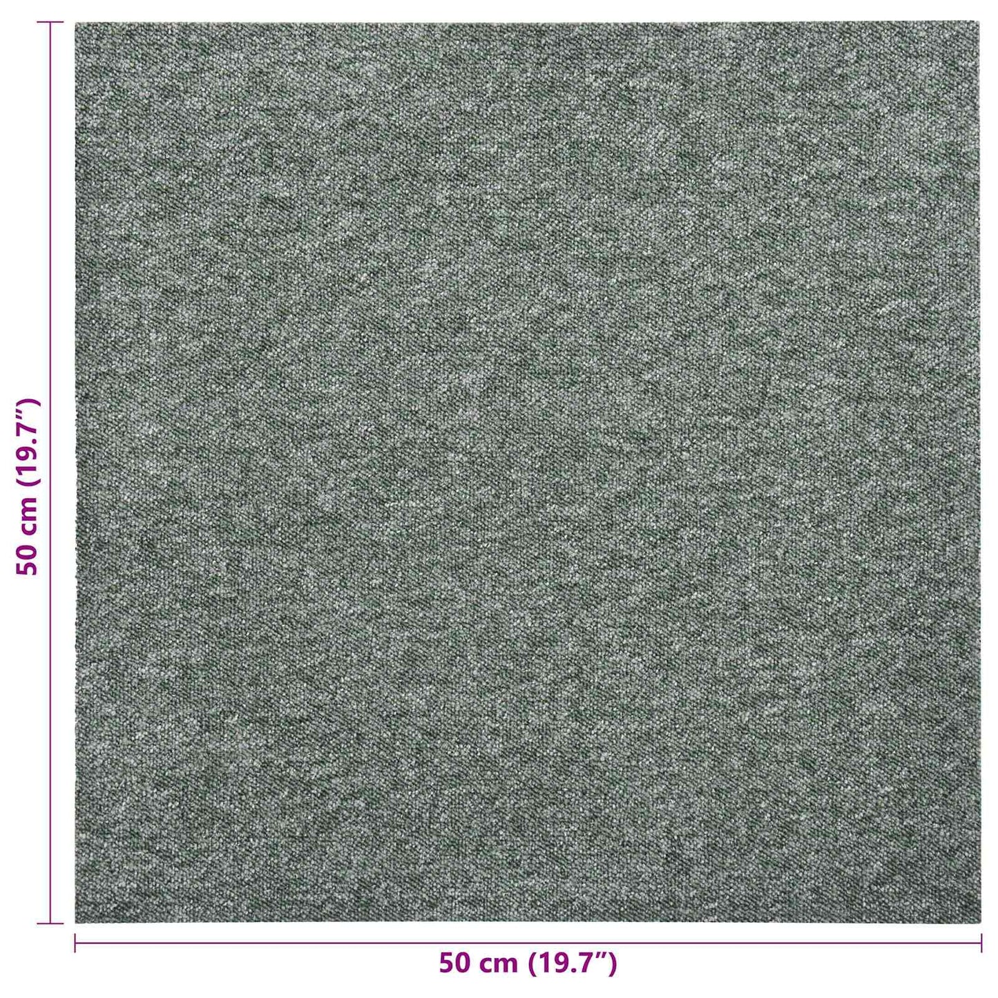 vidaXL Χαλί 20 pcs Πράσινο 50 x 50 cm 100% Πολυπροπυλένιο