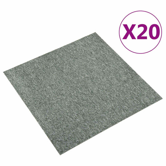vidaXL Χαλί 20 pcs Πράσινο 50 x 50 cm 100% Πολυπροπυλένιο