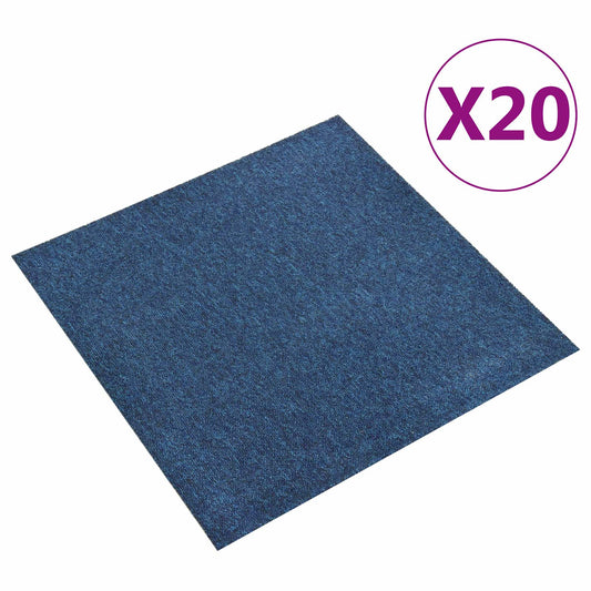 vidaXL Χαλί 20 pcs Σκούρο Μπλε 50 x 50 cm 100% Πολυπροπυλένιο