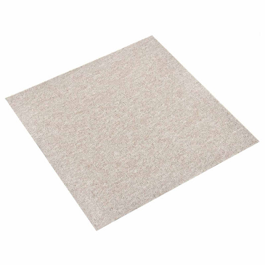 vidaXL Χαλί 20 pcs Ανοιχτό μπεζ. 50 x 50 cm 100% Πολυπροπυλένιο