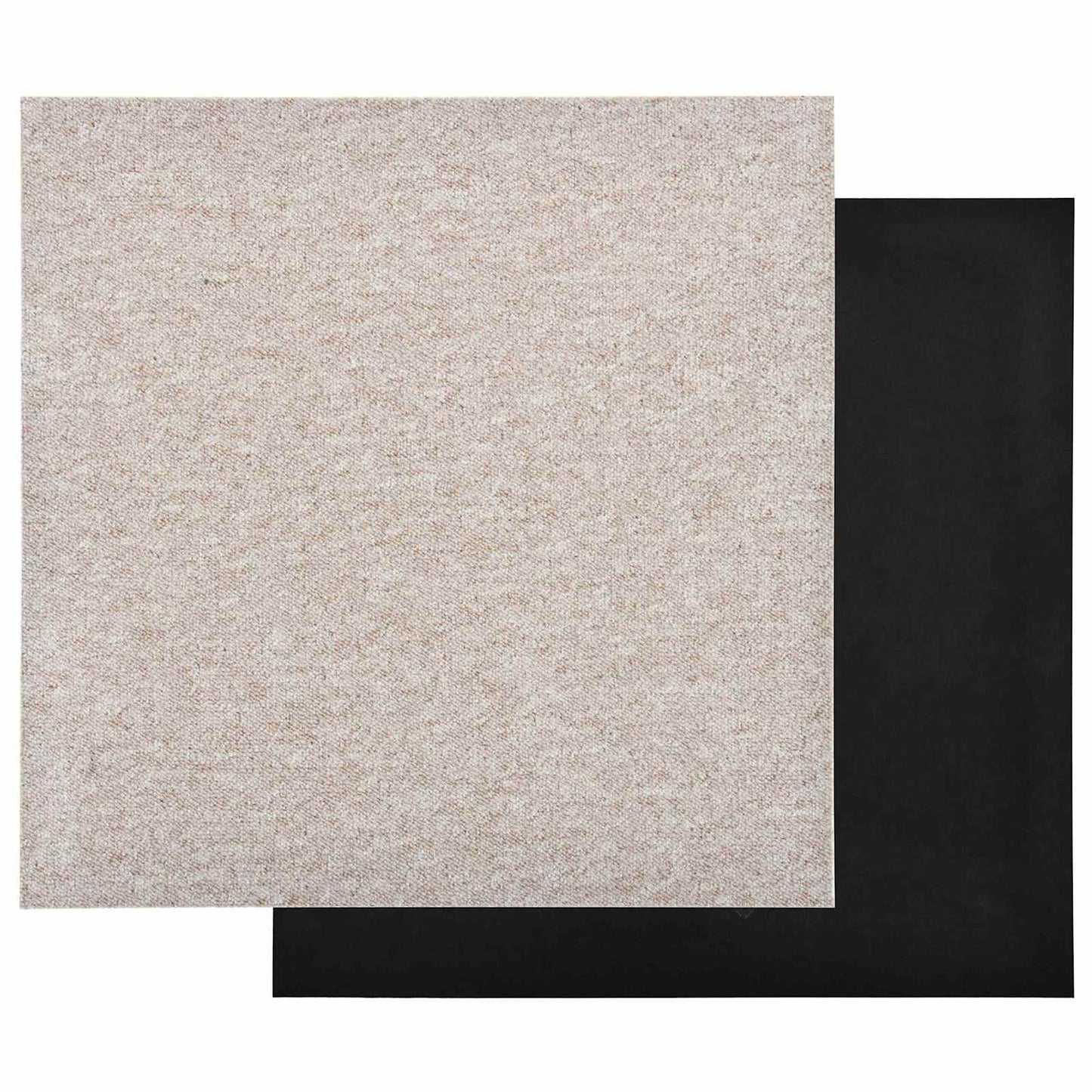 vidaXL Χαλί 20 pcs Ανοιχτό μπεζ. 50 x 50 cm 100% Πολυπροπυλένιο