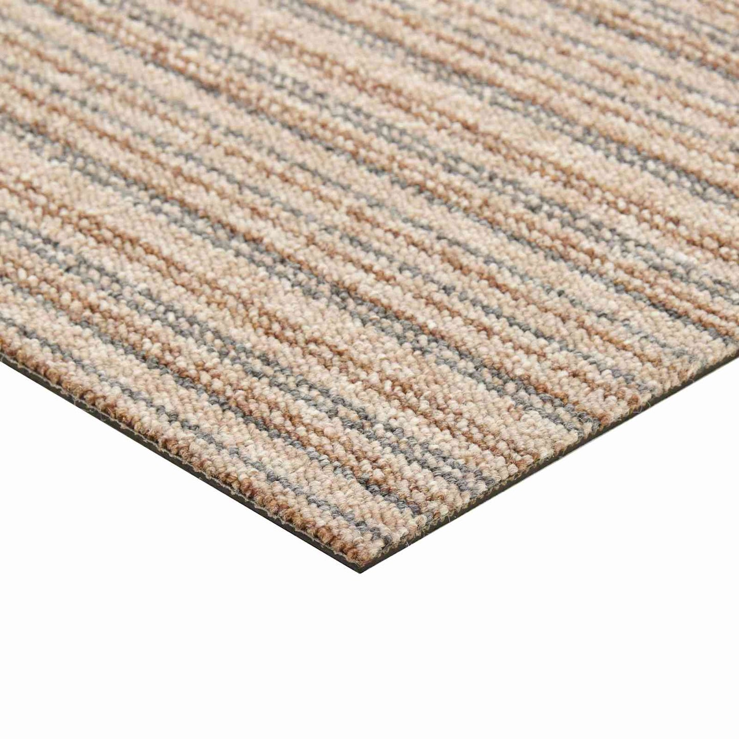vidaXL Χαλί 20 pcs Ριγέ μπεζ 50 x 50 cm 100% Πολυπροπυλένιο