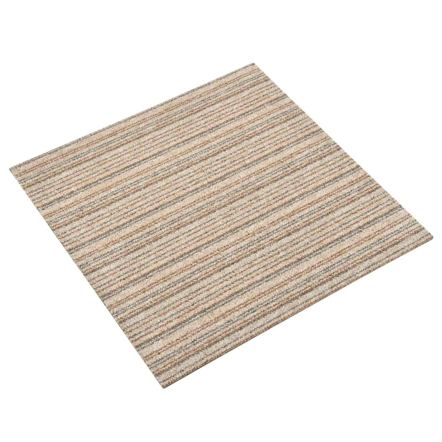 vidaXL Χαλί 20 pcs Ριγέ μπεζ 50 x 50 cm 100% Πολυπροπυλένιο