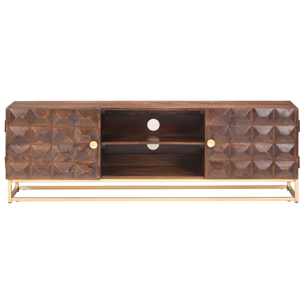 vidaXL Έπιπλο Τηλεόρασης 124x29x45 εκ. από Μασίφ Ξύλο Μάνγκο