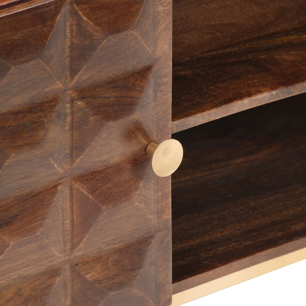 vidaXL Έπιπλο Τηλεόρασης 124x29x45 εκ. από Μασίφ Ξύλο Μάνγκο