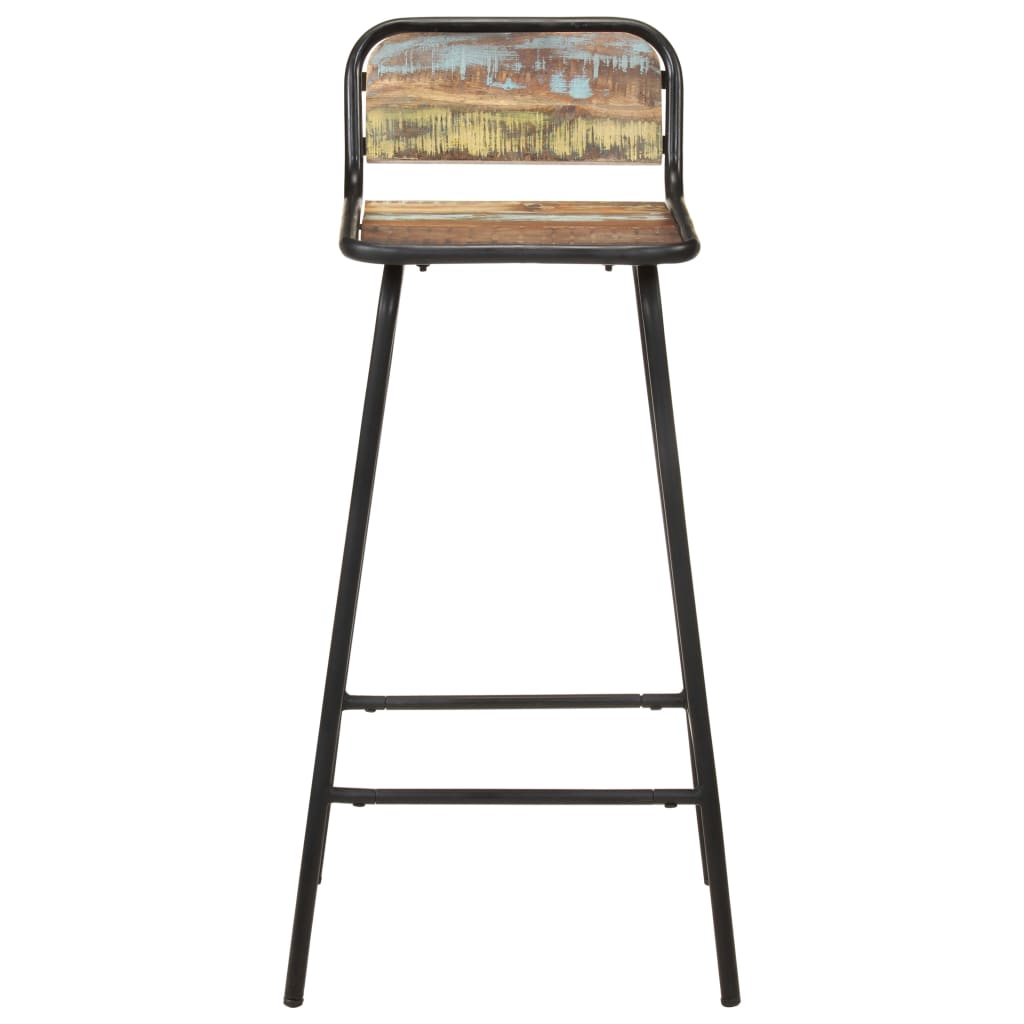 vidaXL Καρέκλες Μπαρ 2 τεμ. από Μασίφ Ανακυκλωμένο Ξύλο