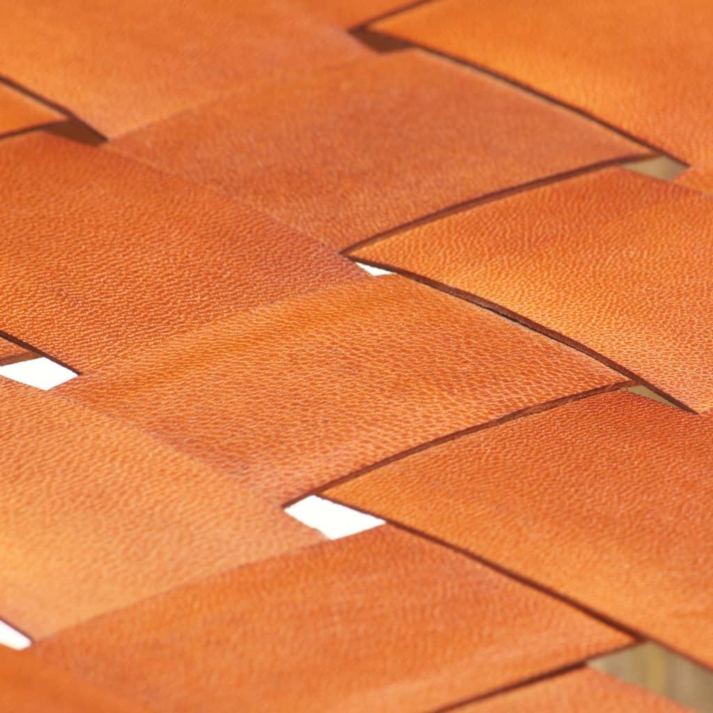 vidaXL Σκαμπό Μπαρ 2 τεμ. Καφέ 60 εκ. από Γνήσιο Δέρμα