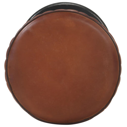 vidaXL Σκαμπό Μπαρ Καφέ από Γνήσιο Δέρμα