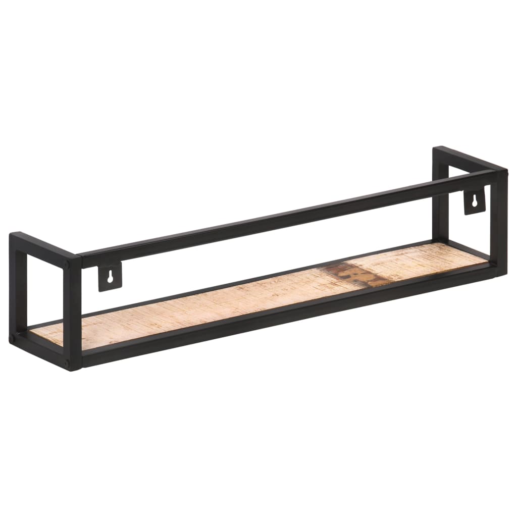 vidaXL Ράφια Τοίχου 2 τεμ. 80 εκ. από Μασίφ Ανακυκλωμένο Ξύλο
