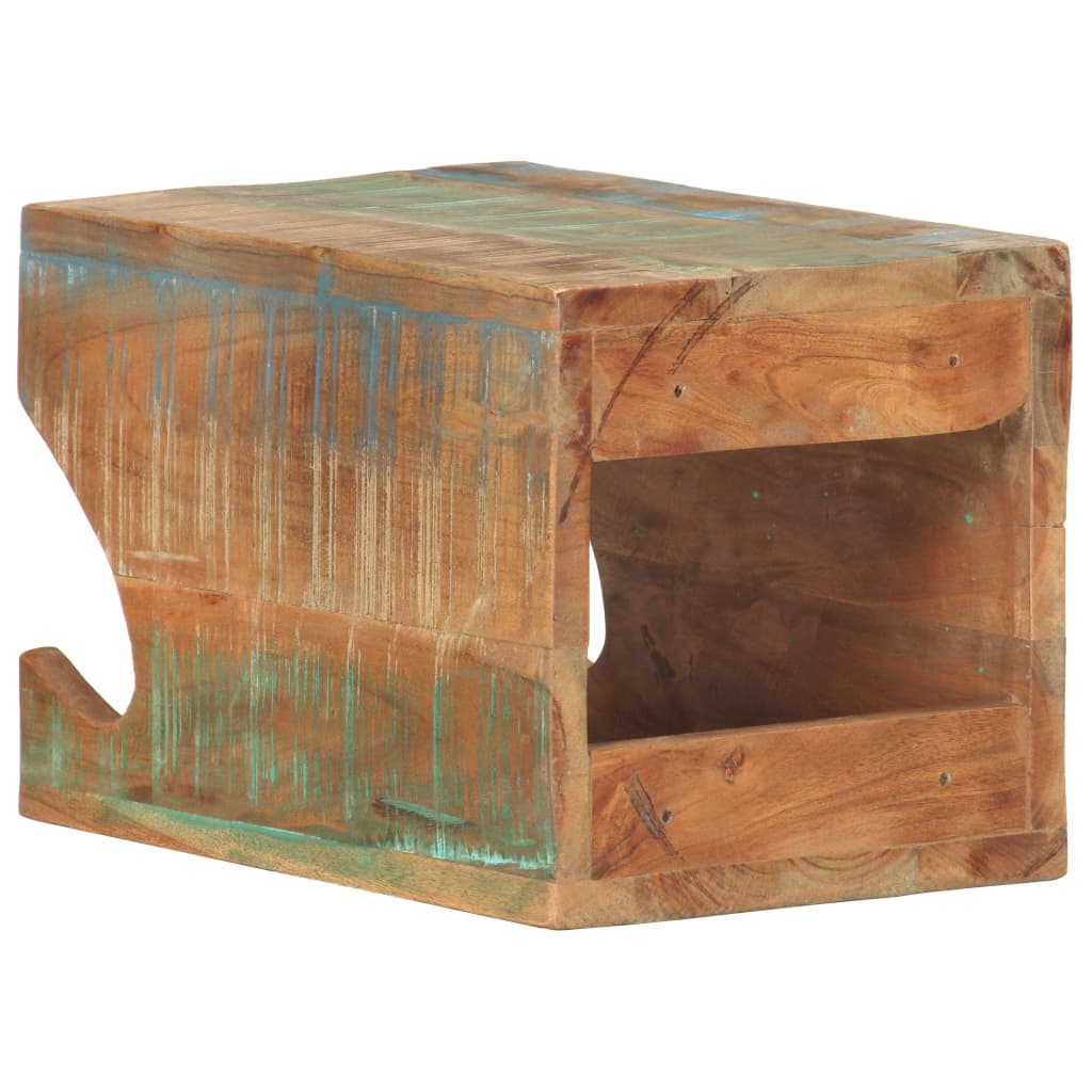 vidaXL Βάση Ποδηλάτου Επιτοίχια 35x25x25 εκ. Μασίφ Ανακυκλωμένο Ξύλο