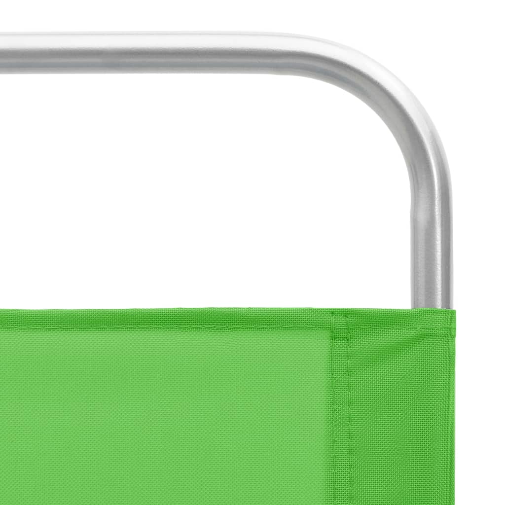 vidaXL Καρέκλες Παραλίας Πτυσσόμενες 2 τεμ. Πράσινες Υφασμάτινες