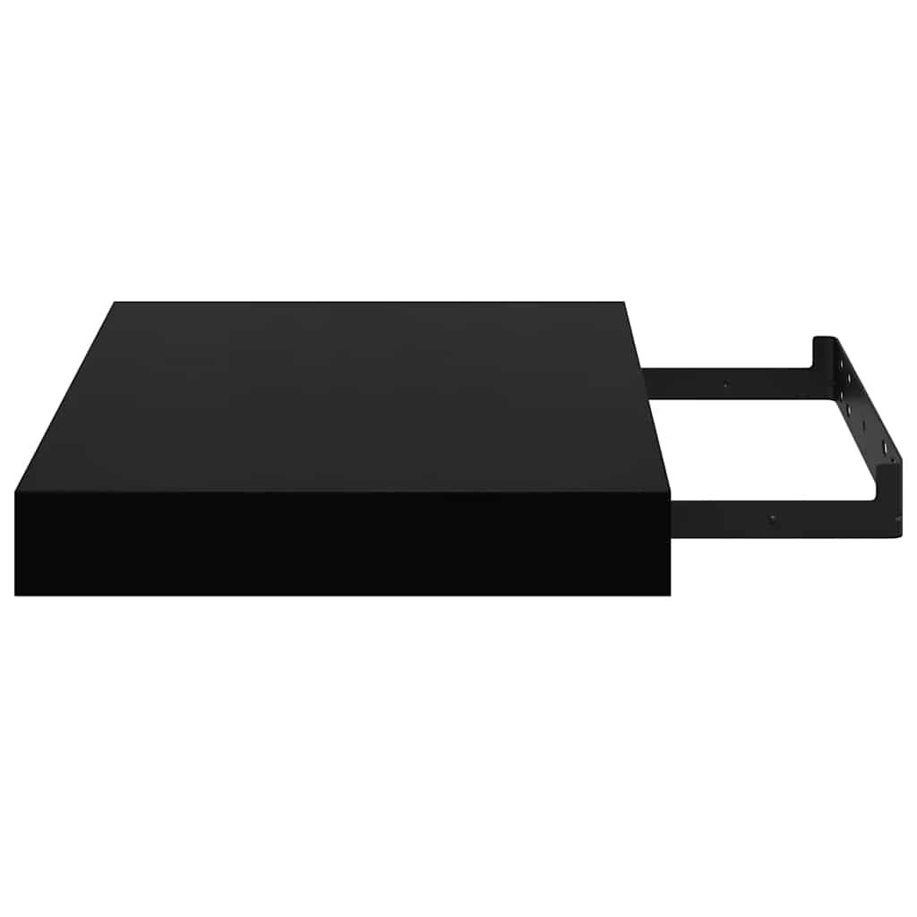 vidaXL Ράφι Τοίχου Γυαλιστερό Μαύρο 23x23,5x3,8 εκ. MDF