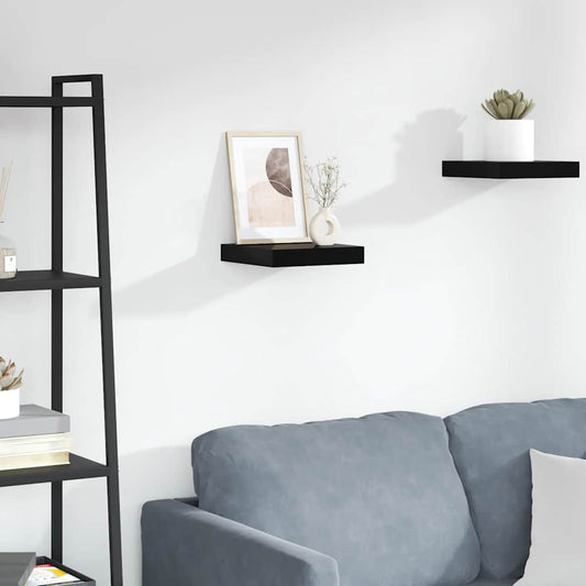 vidaXL Ράφι Τοίχου Γυαλιστερό Μαύρο 23x23,5x3,8 εκ. MDF