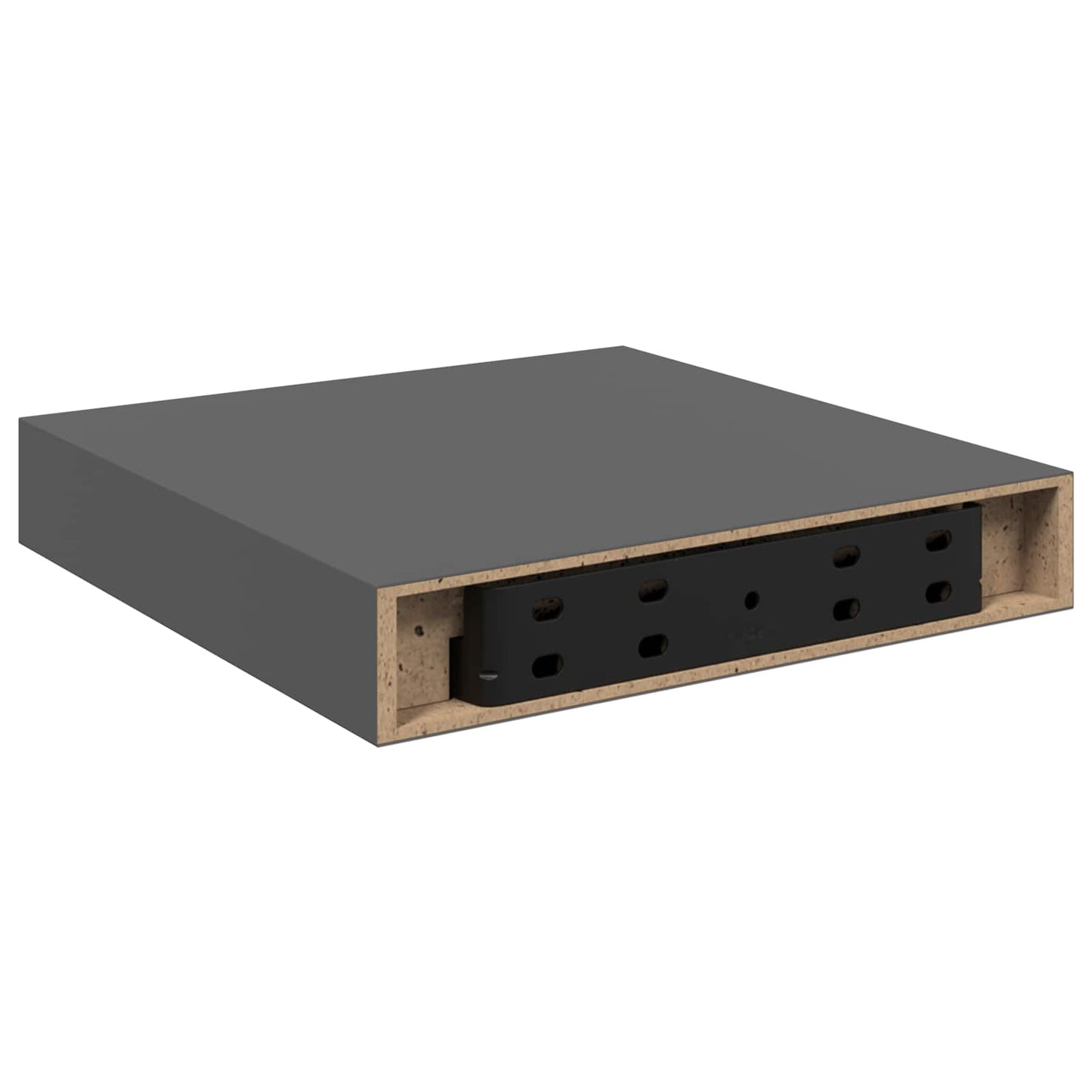 vidaXL Ράφι Τοίχου Γυαλιστερό Γκρι 23x23,5x3,8 εκ. MDF
