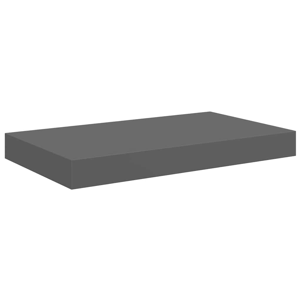 vidaXL Ράφι Τοίχου Γυαλιστερό Γκρι 40 x 23 x 3,8 εκ. MDF