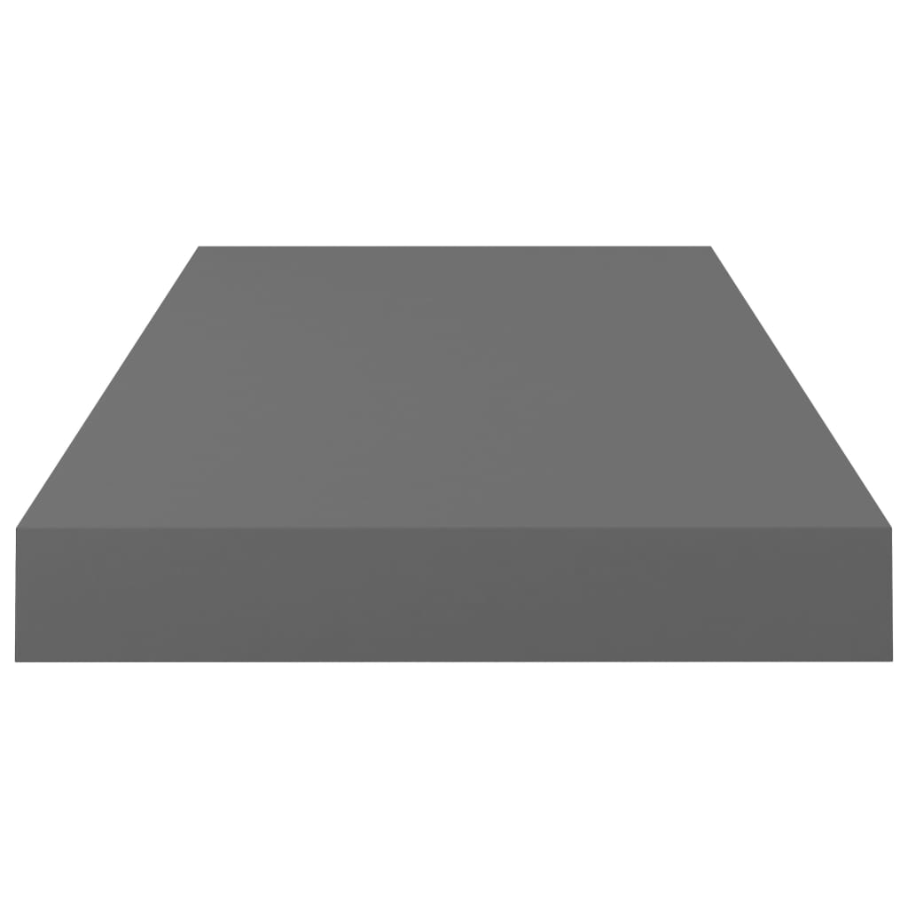 vidaXL Ράφι Τοίχου Γυαλιστερό Γκρι 50x23x3,8 εκ. MDF