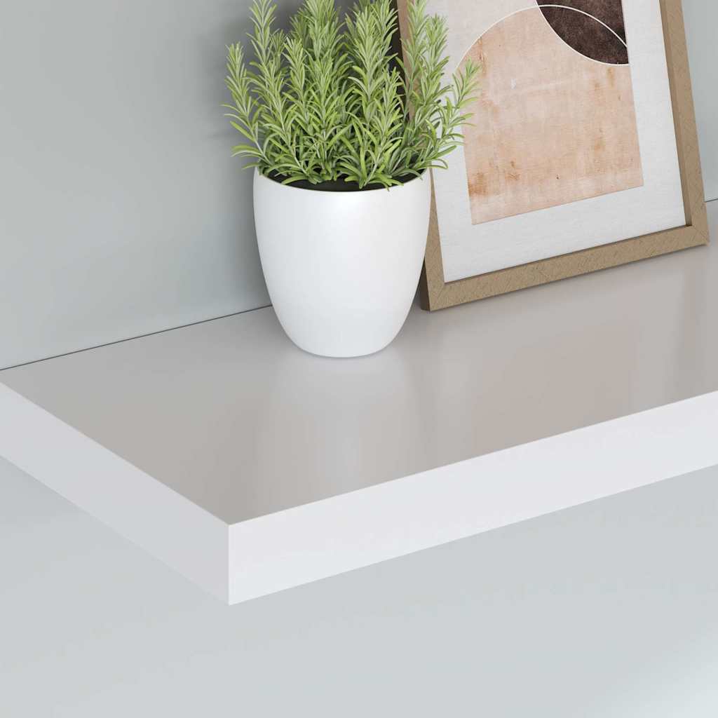 vidaXL Ράφι Τοίχου Άσπρο 60x23,5x3,8 εκ. MDF