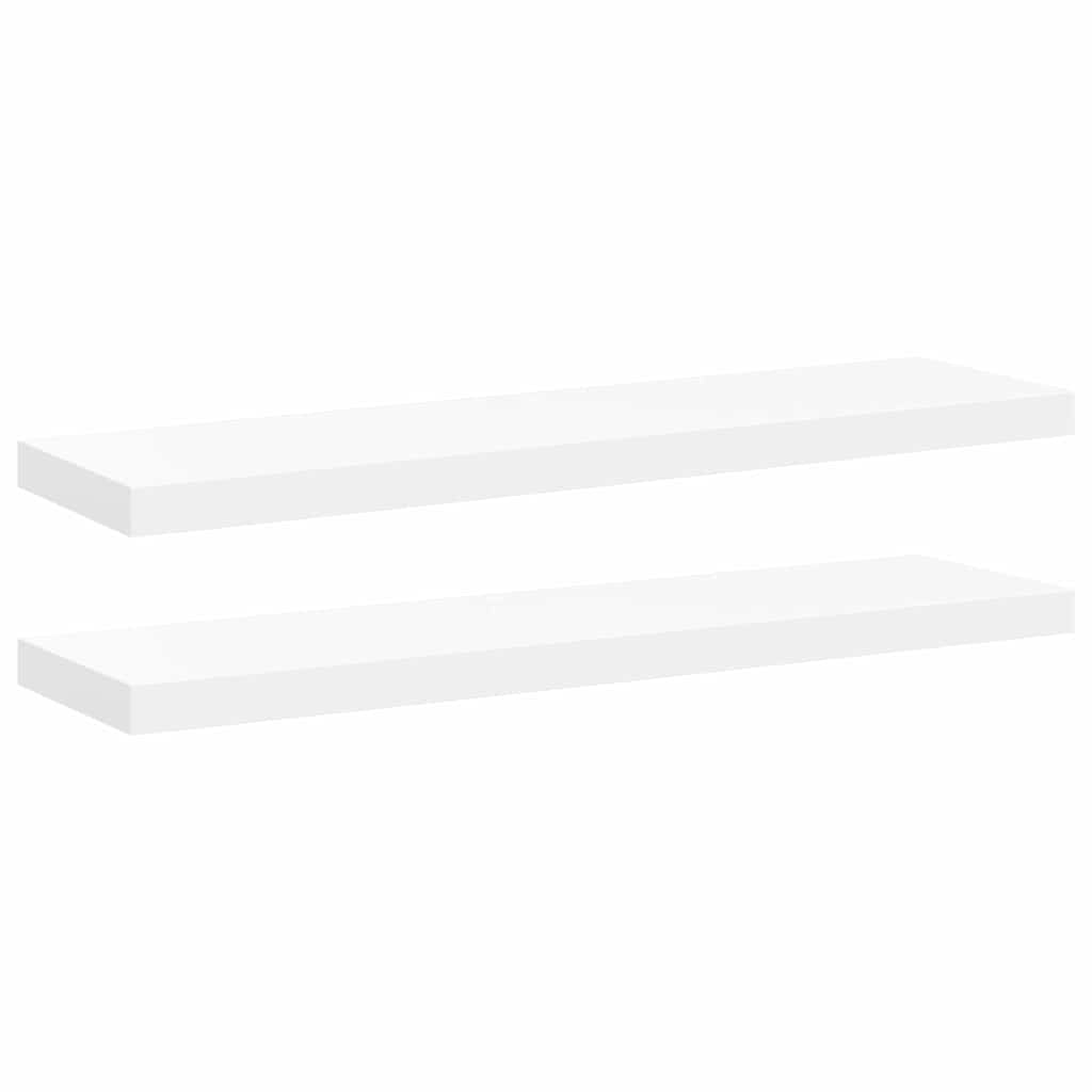 vidaXL Ράφια Τοίχου 2 τεμ. Άσπρα 90x23,5x3,8 εκ. MDF