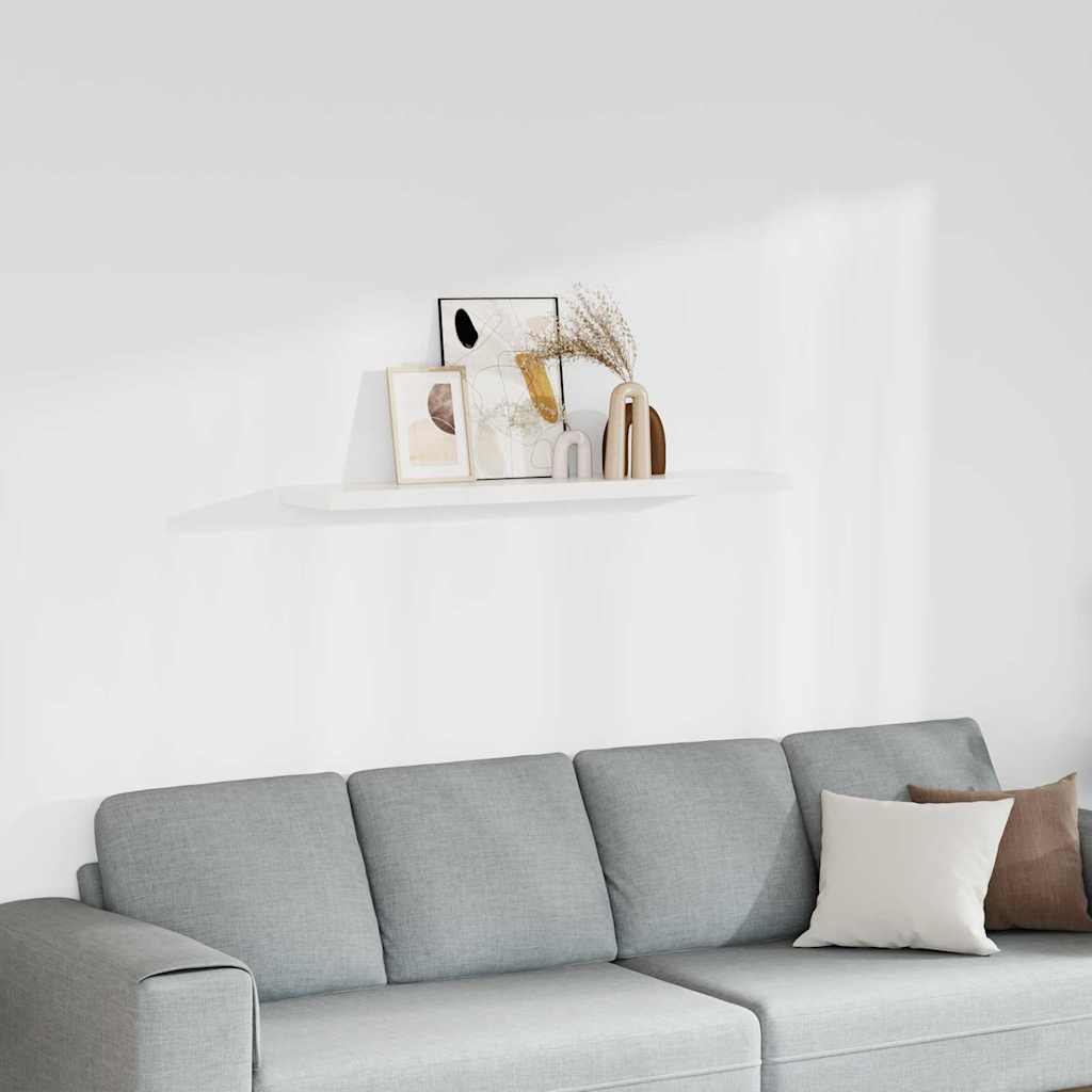 vidaXL Ράφι Τοίχου Άσπρο 120x23,5x3,8 εκ. MDF