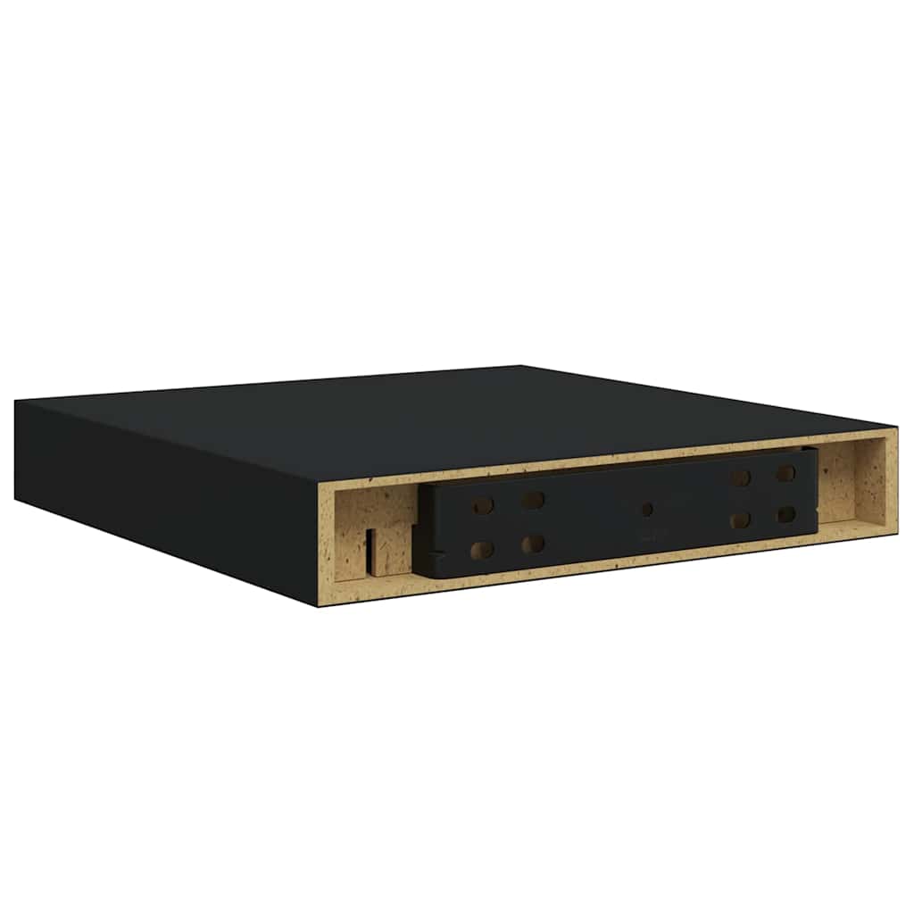 vidaXL Ράφι Τοίχου Μαύρο 23x23,5x3,8 εκ. MDF