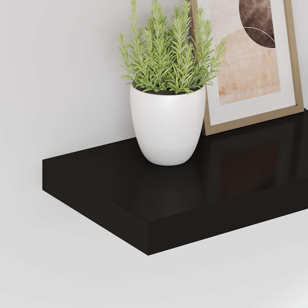 vidaXL Ράφι Τοίχου Μαύρο 40x23x3,8 εκ. MDF