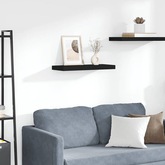 vidaXL Ράφι Τοίχου Μαύρο 60 x 23,5 x 3,8 εκ. MDF