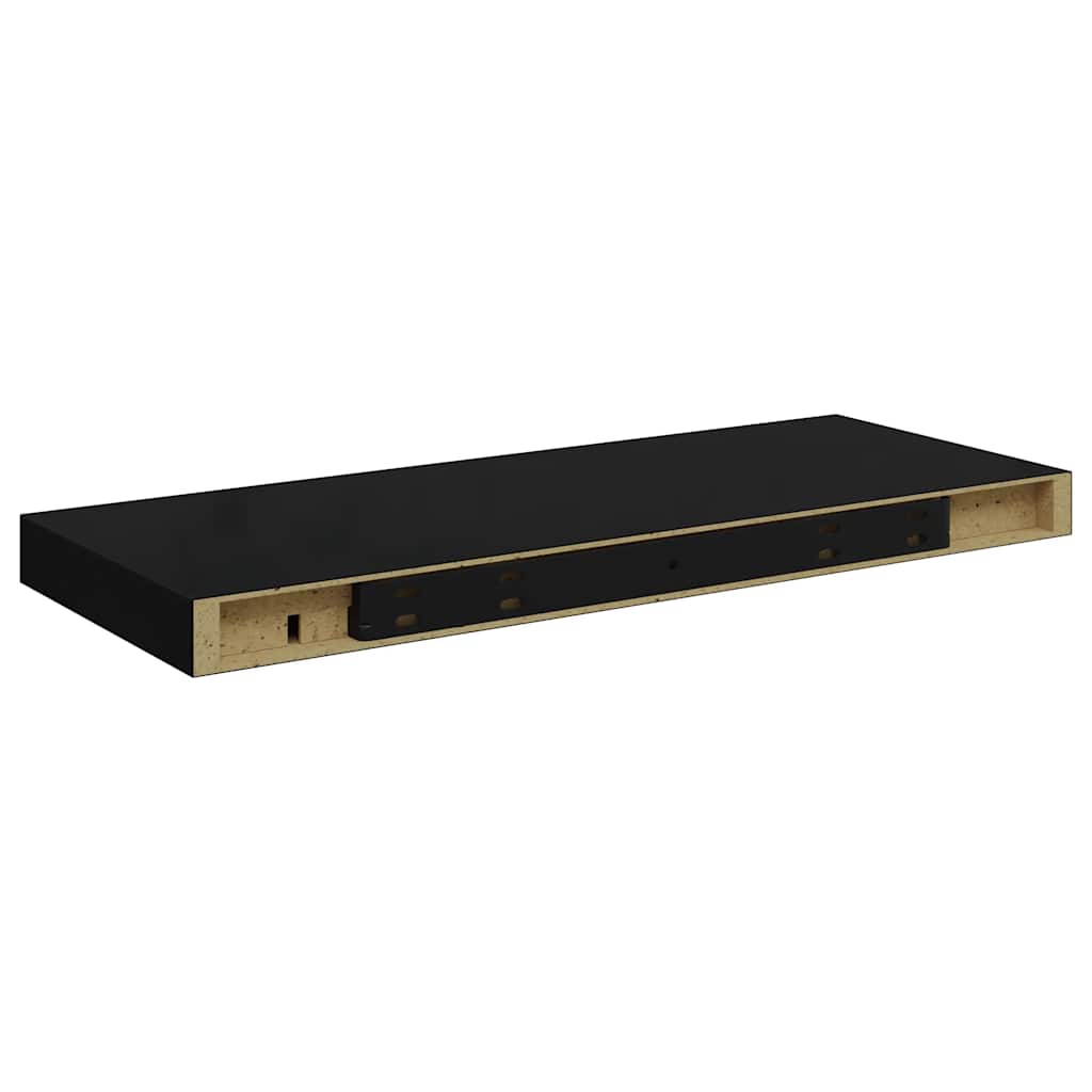 vidaXL Ράφια Τοίχου 4 τεμ. Μαύρα 60x23,5x3,8 εκ. MDF