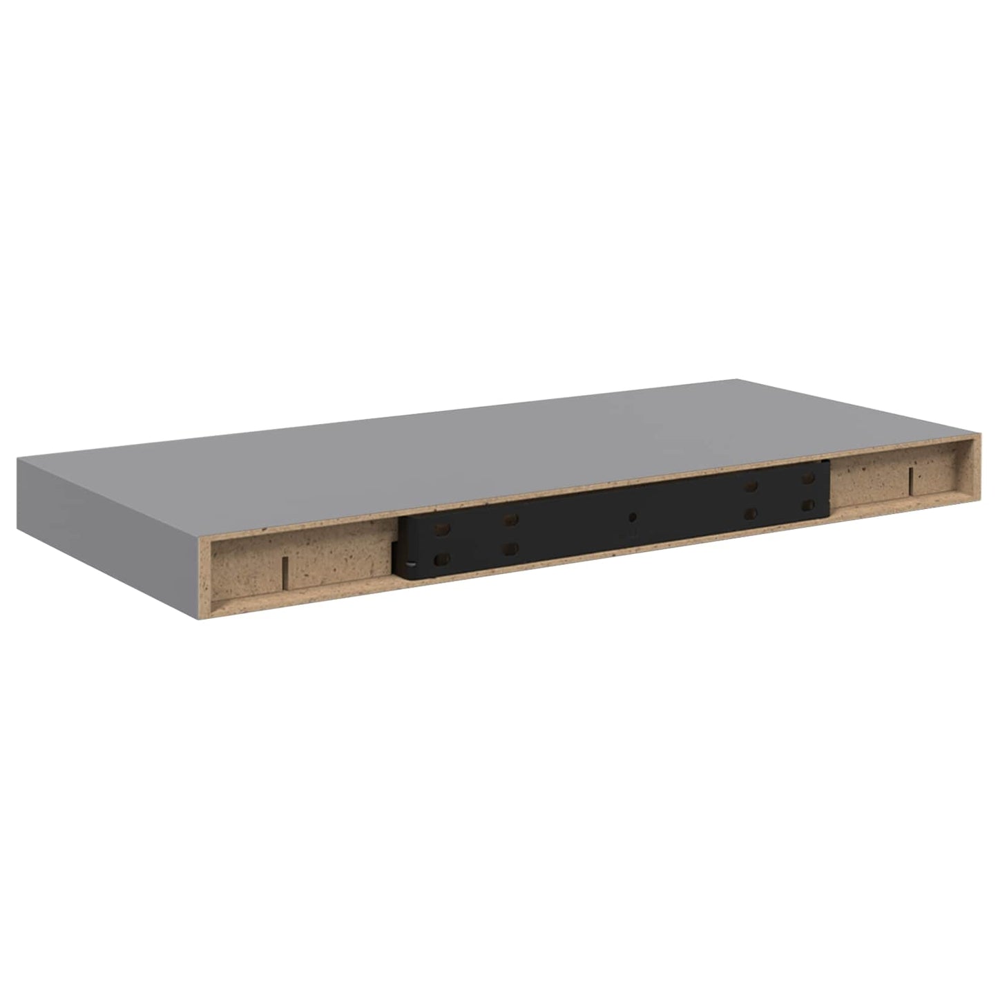 vidaXL Ράφια Τοίχου 4 τεμ. Γκρι 50x23,5x3,8 εκ. MDF