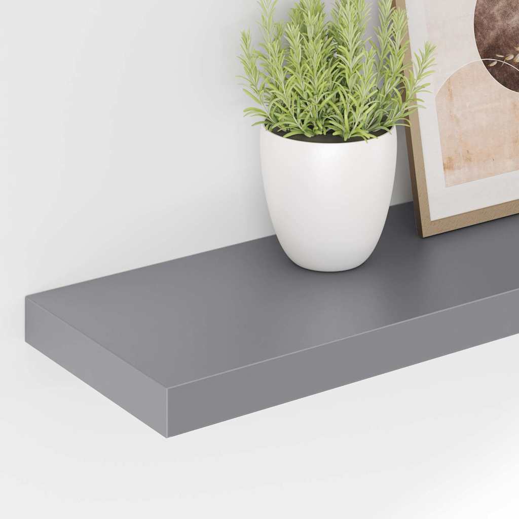 vidaXL Ράφι Τοίχου Γκρι 80x23,5x3,8 εκ. MDF