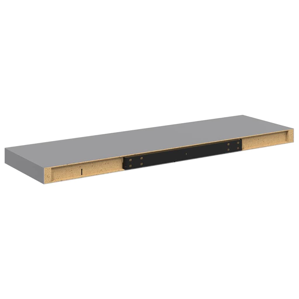 vidaXL Ράφι Τοίχου Γκρι 80x23,5x3,8 εκ. MDF