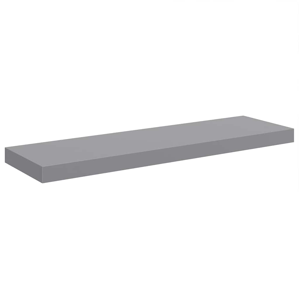 vidaXL Ράφια Τοίχου 2 τεμ. Γκρι 80x23,5x3,8 εκ. MDF