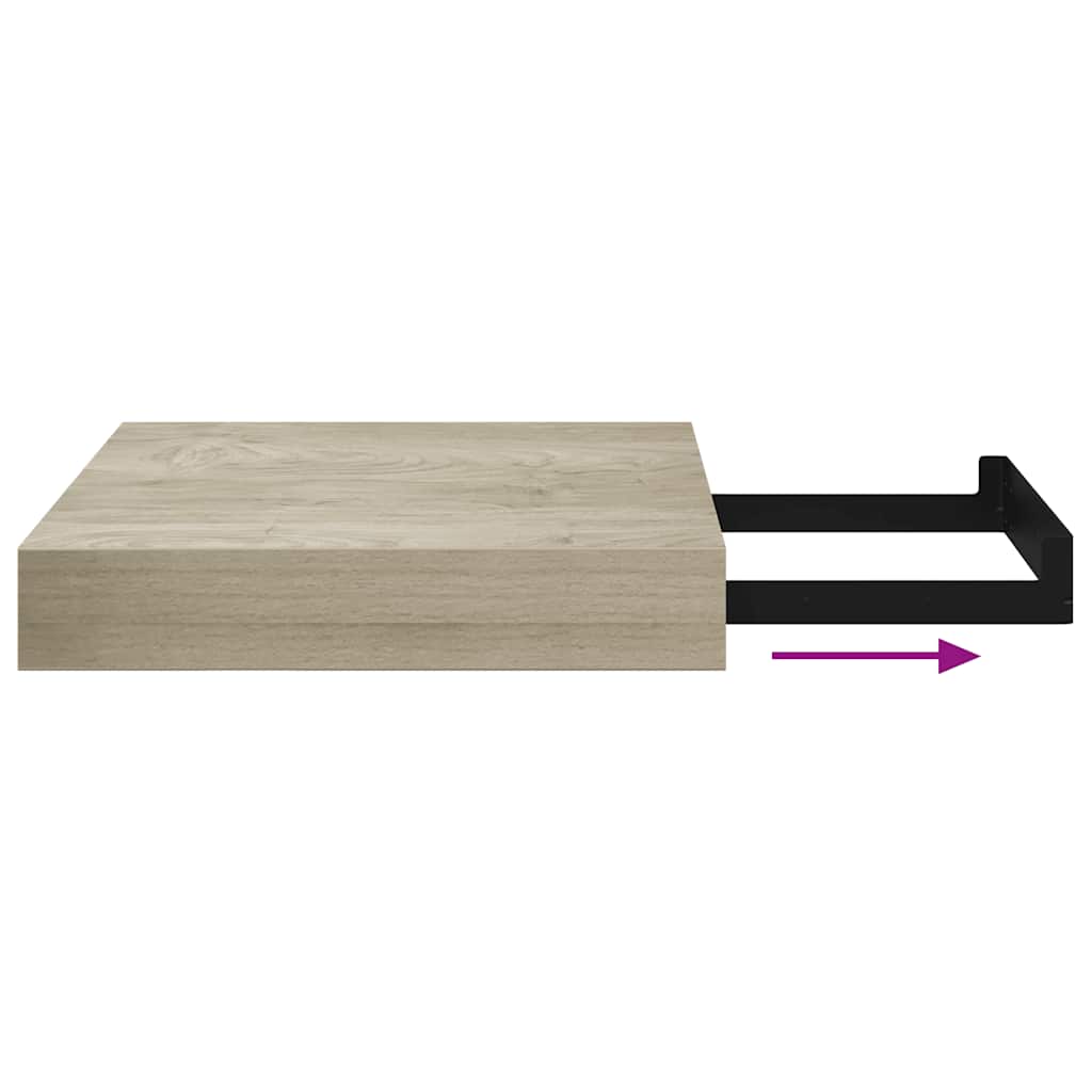 vidaXL Ράφι Τοίχου Χρώμα Δρυός 23x23,5x3,8 εκ. MDF