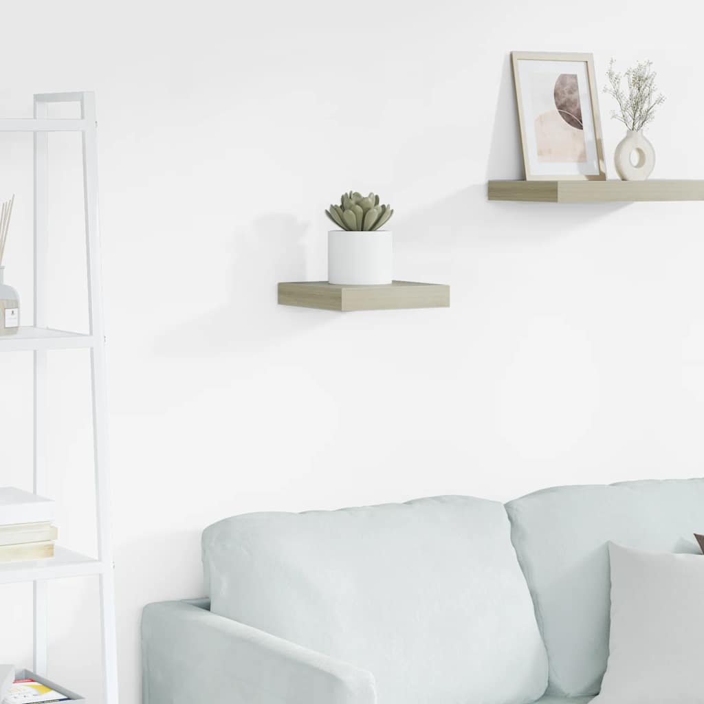 vidaXL Ράφι Τοίχου Χρώμα Δρυός 23x23,5x3,8 εκ. MDF