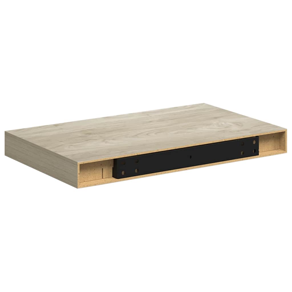 vidaXL Ράφια Τοίχου 4 τεμ. Χρώμα Δρυός 40x23,5x3,8 εκ. MDF