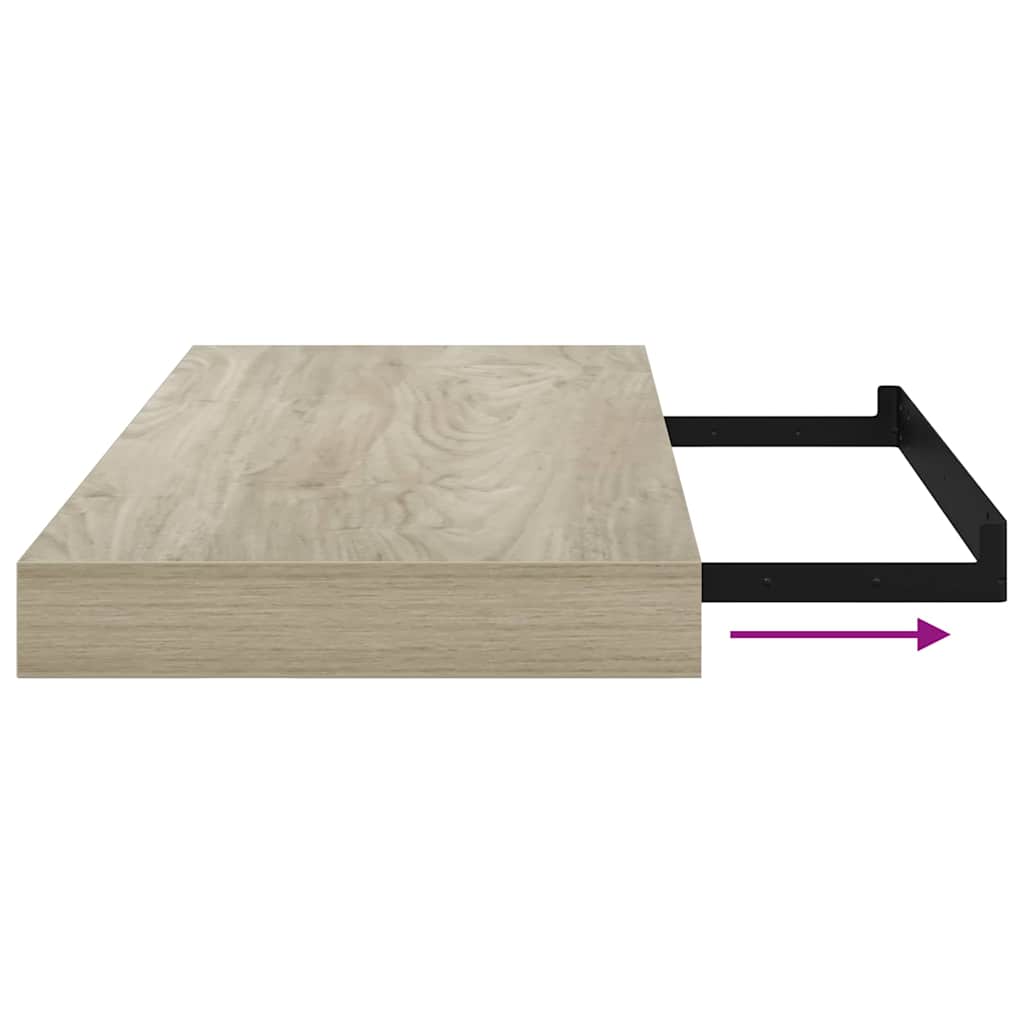 vidaXL Ράφι Τοίχου Χρώμα Δρυός 50x23,5x3,8 εκ. MDF