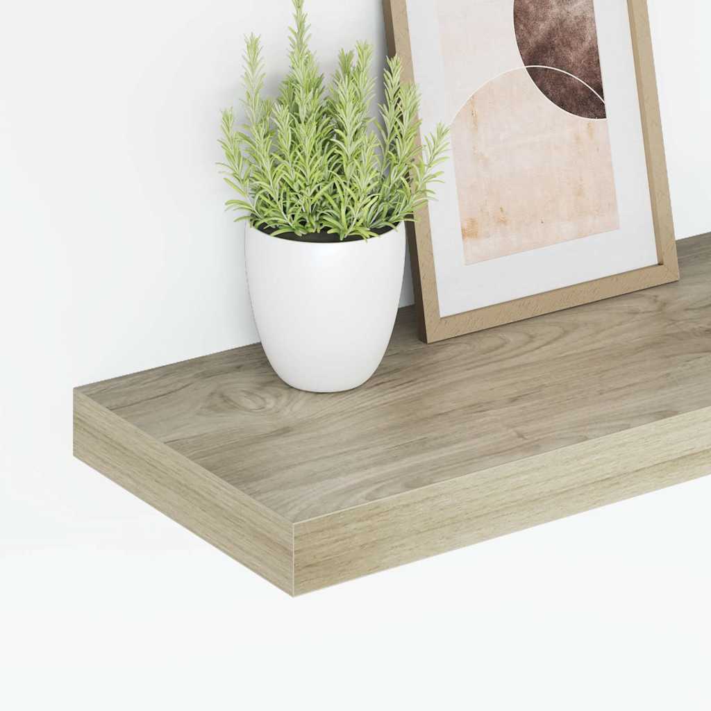 vidaXL Ράφια Τοίχου 2 τεμ. Χρώμα Δρυός 50x23,5x3,8 εκ. MDF