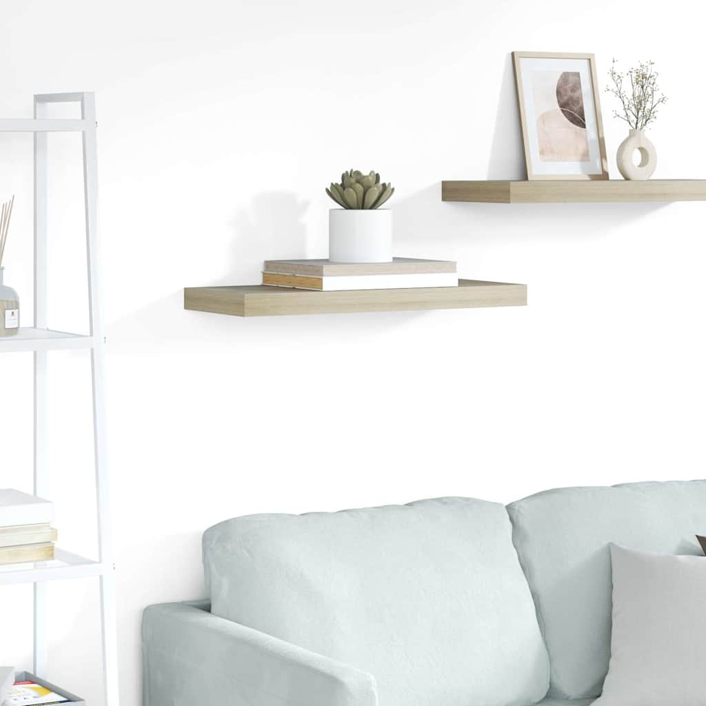 vidaXL Ράφι Τοίχου Χρώμα Δρυός 60x23,5x3,8 εκ. MDF
