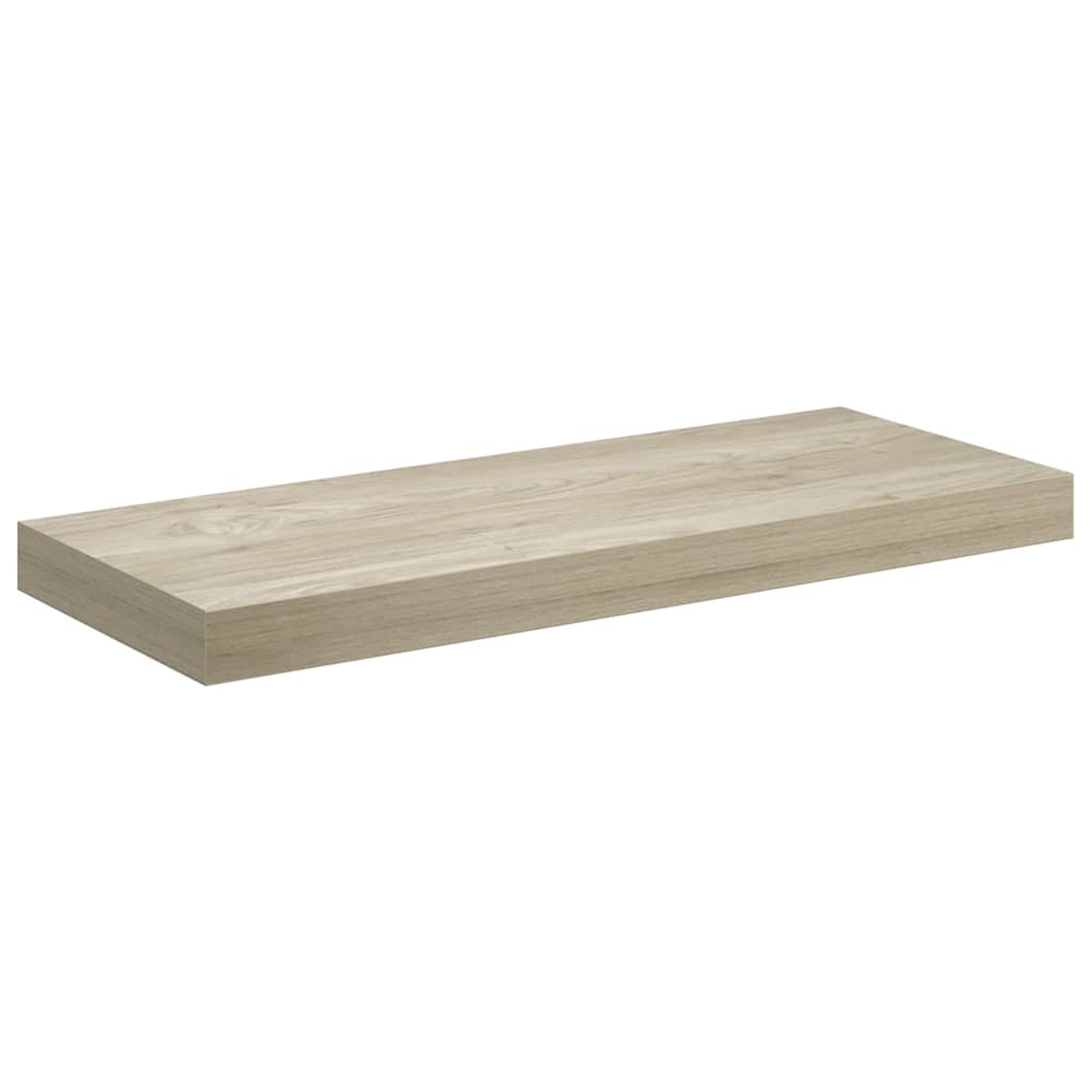 vidaXL Ράφια Τοίχου 2 τεμ. Χρώμα Δρυός 60x23,5x3,8 εκ. MDF
