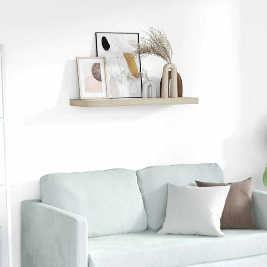 vidaXL Ράφι Τοίχου Χρώμα Δρυός 80x23,5x3,8 εκ. MDF