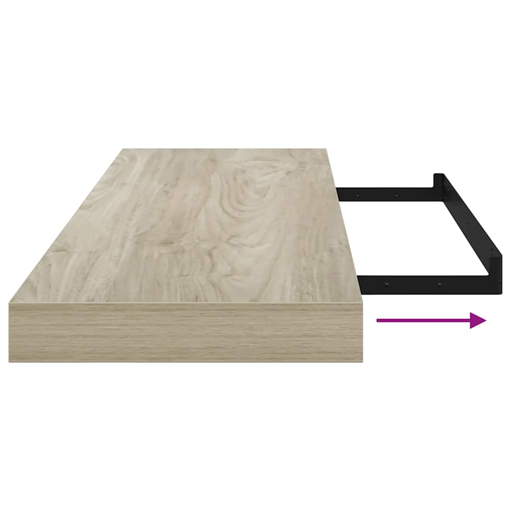 vidaXL Ράφια Τοίχου 4 τεμ. Χρώμα Δρυός 80 x 23,5 x 3,8 εκ. MDF