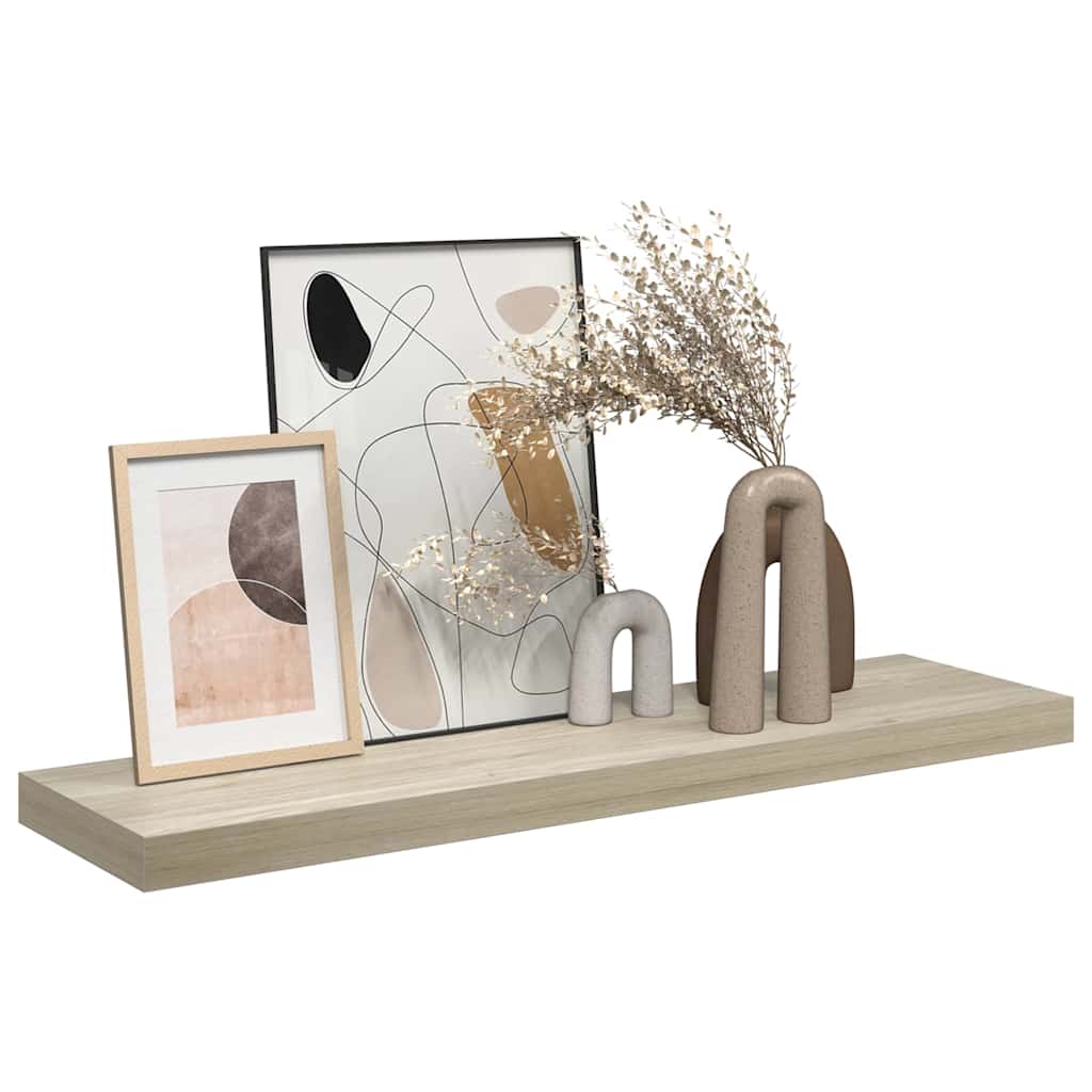 vidaXL Ράφι Τοίχου Χρώμα Δρυός 90x23,5x3,8 εκ. MDF