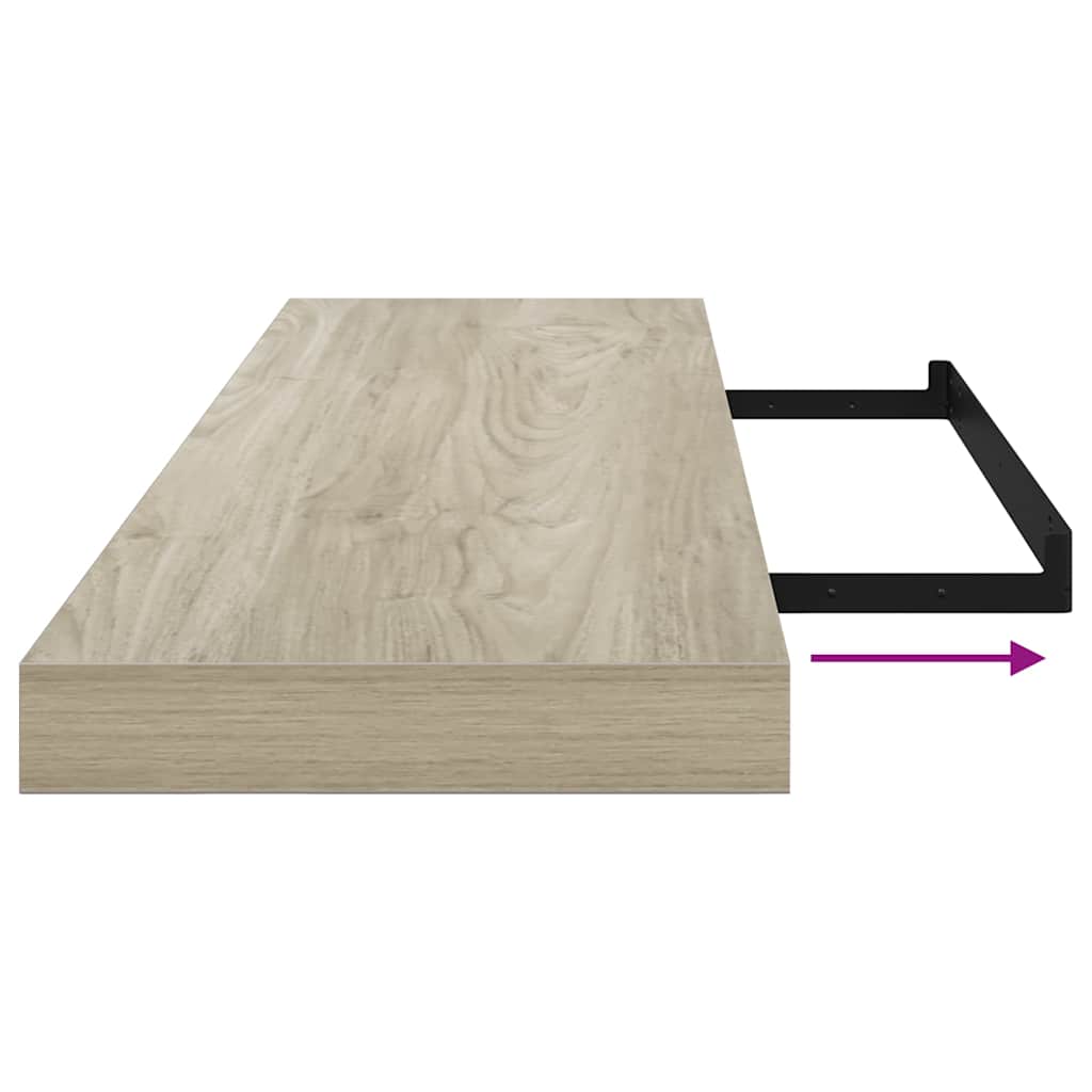 vidaXL Ράφι Τοίχου Χρώμα Δρυός 90x23,5x3,8 εκ. MDF