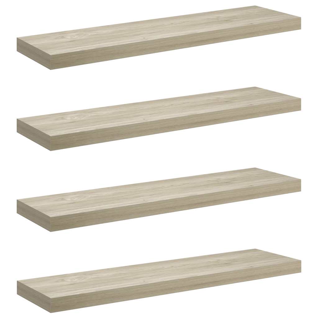 vidaXL Ράφια Τοίχου 4 τεμ. Χρώμα Δρυός 90x23,5x3,8 εκ. MDF