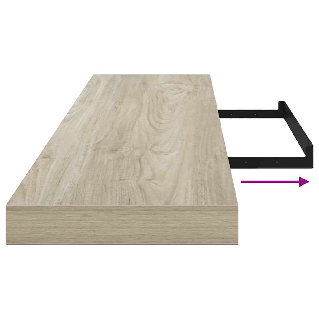 vidaXL Ράφι Τοίχου Χρώμα Δρυός 120x23,5x3,8 εκ. MDF