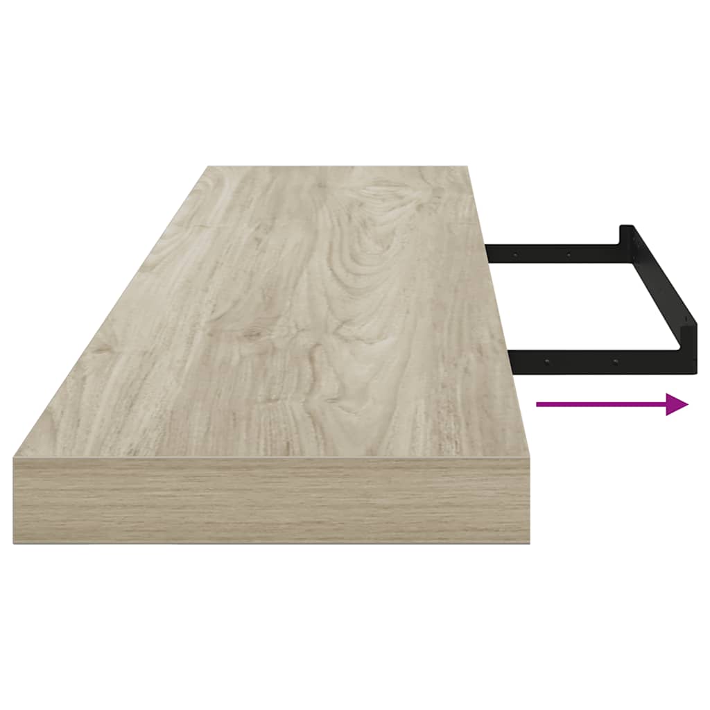 vidaXL Ράφια Τοίχου 4 τεμ. Χρώμα Δρυός 120 x 23,5 x 3,8 εκ. MDF