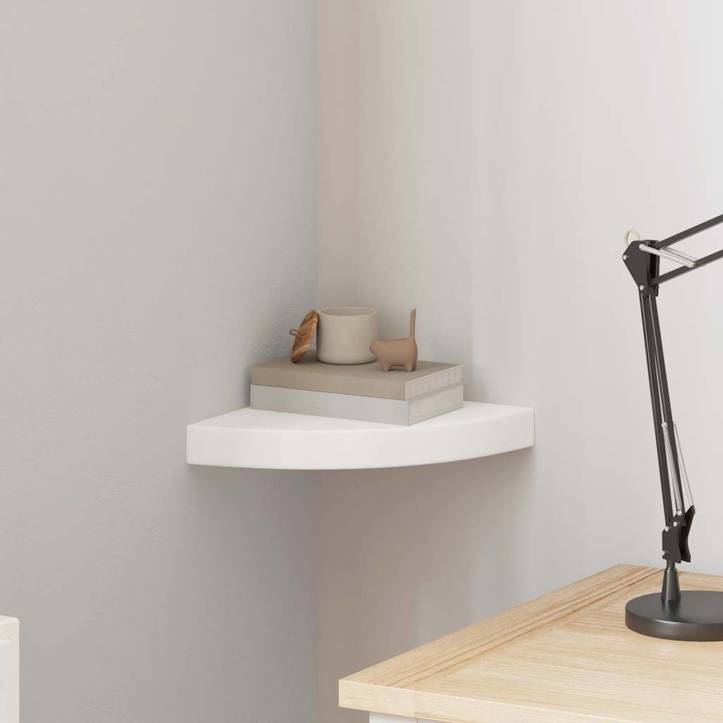 vidaXL Ράφι Τοίχου Γωνιακό Λευκό 25 x 25 x 3,8 εκ. από MDF