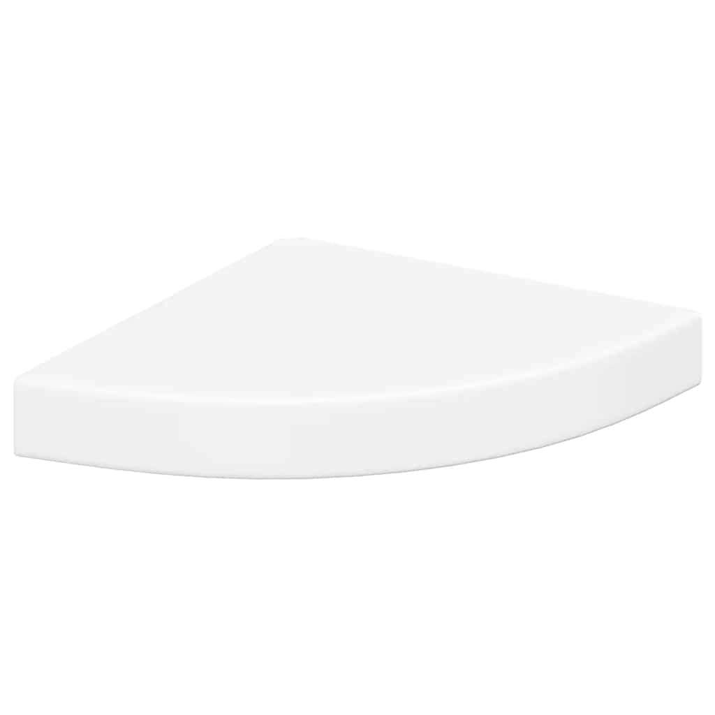 vidaXL Ράφια Τοίχου Γωνιακά 2 τεμ. Άσπρα 25x25x3,8 εκ. MDF